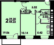Планы квартир дома серии II-29